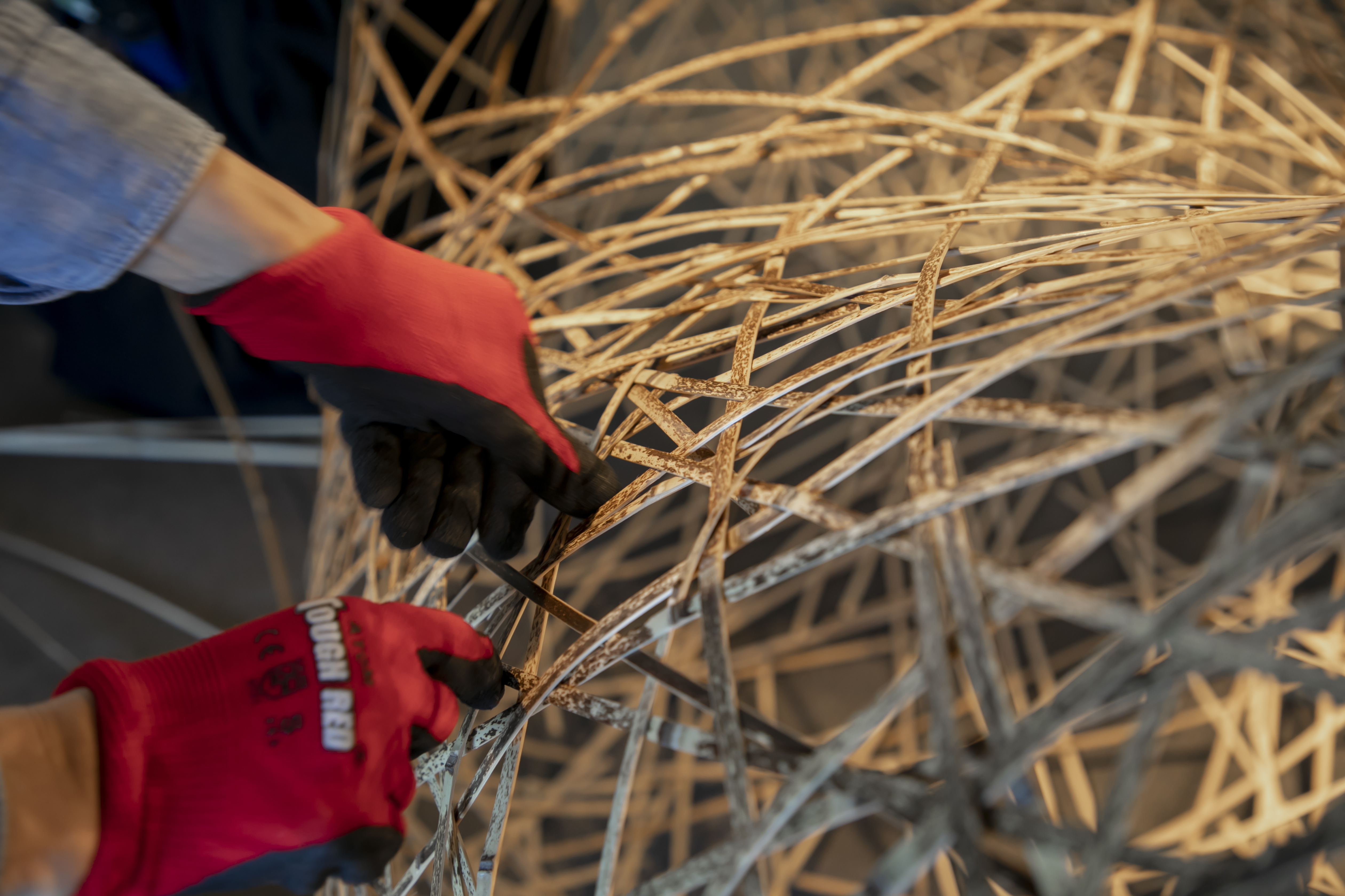 四代 田辺竹雲斎×B-OWND『竹によるインスタレーション－Gather－』解体